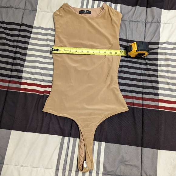 NWOT Beige Bodycon Bodysuit - Picture 5 of 5